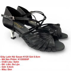 Giày Latin Nữ Sasan K125 Gót 5.5cm (K125SS5P) - Đen