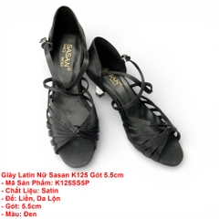 Giày Latin Nữ Sasan K125 Gót 5.5cm (K125SS5P) - Đen