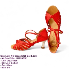 Giày Latin Nữ Sasan K125 Gót 5.5cm (K125SS5P) - Đỏ