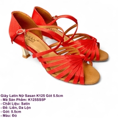 Giày Latin Nữ Sasan K125 Gót 5.5cm (K125SS5P) - Đỏ