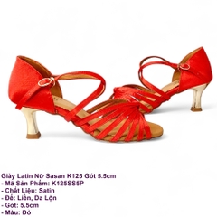 Giày Latin Nữ Sasan K125 Gót 5.5cm (K125SS5P) - Đỏ