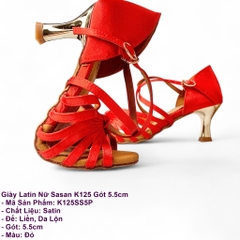 Giày Latin Nữ Sasan K125 Gót 5.5cm (K125SS5P) - Đỏ