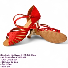 Giày Latin Nữ Sasan K125 Gót 5.5cm (K125SS5P) - Đỏ