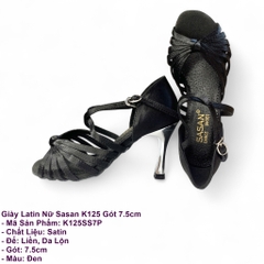 Giày Latin Nữ Sasan K125 Gót 7.5cm (K125SS7P) - Đen