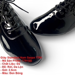 Giày Standard Nam Sasan 7791 (7791SS) - Đen Bóng
