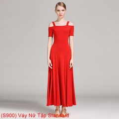 (S900) Váy Nữ Tập Standard - Đỏ + Size