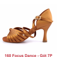 Giày Latin Nữ Focus Dance 160 Gót 7.5cm (160FD7P) - Nâu Da Bò