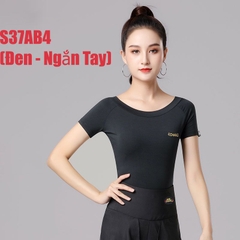 (Doubl) Áo Latin Nữ Cộc Tay (S37AB4) - Đen + Size