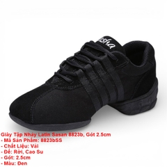Giày Tập Nhảy Latin, Sasan 8823b (8823bSS) - Đen