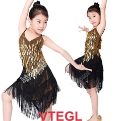 Váy Trẻ Em Giọt Lệ (VTEGL) - Đen Vàng + Size