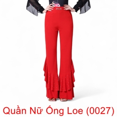 (Aidixing) Quần Nữ Ống Loe (0027) - Đỏ + Size