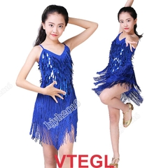 Váy Trẻ Em Giọt Lệ (VTEGL) - Xanh Nước Biển + Size