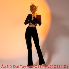(WJJDance) Áo Nữ Dài Tay W21C184 (W21C184-D) - Đen + Size
