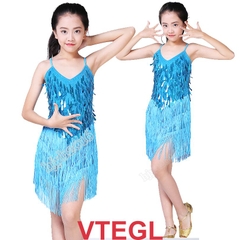 Váy Trẻ Em Giọt Lệ (VTEGL) - Xanh Da Trời + Size