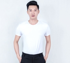 Áo Sơ Mi Nam Cộc Tay Cổ Tròn (SMCT) - Trắng + Size