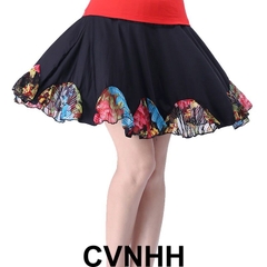 (CVNHH) Chân Váy Nữ Hoa Hồng - Đen + Size