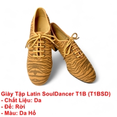Giày Tập Latin SoulDancer T1B (T1BSD) - Da Hổ.