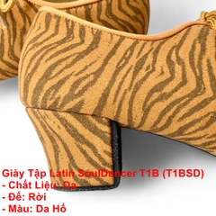 Giày Tập Latin SoulDancer T1B (T1BSD) - Da Hổ.
