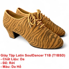 Giày Tập Latin SoulDancer T1B (T1BSD) - Da Hổ.