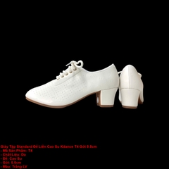 Giày Tập Standard Đế Liền Cao Su Kdance T4 Gót 5.5cm (T4) - Hoa Văn