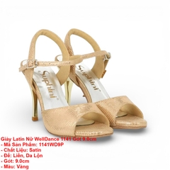 Giày Latin Nữ WellDance 1141 Gót 9.0cm (1141WD9P) - Vàng