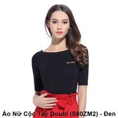 (Doubl) Áo Cổ Tròn, Ngắn Tay Nữ (DB195) - Đen + Size