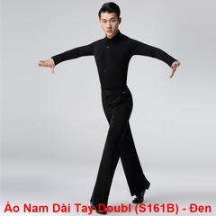 (Doubl) Áo Nam Dài Tay (S161B) - Đen + Size