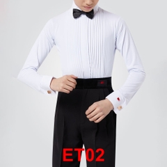 (NY) Áo Sơ Mi Khiêu Vũ Bé Trai (ET02) - Trắng + Size
