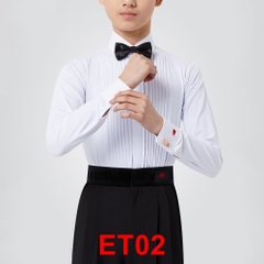 (NY) Áo Sơ Mi Khiêu Vũ Bé Trai (ET02) - Trắng + Size