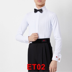 (NY) Áo Sơ Mi Khiêu Vũ Bé Trai (ET02) - Trắng + Size