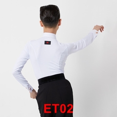 (NY) Áo Sơ Mi Khiêu Vũ Bé Trai (ET02) - Trắng + Size