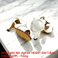 Giày Latin Nữ JigFoo 163201 Gót 7.5cm (163201J7P) - Trắng