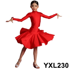 (YXL) Váy Thi Đấu Trẻ Em (YXL230) - Đỏ + Size