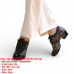 Giày Tập KDance 1854 Đế Da Gót 4p (1854KD4P) - Đen
