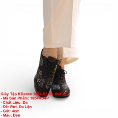 Giày Tập KDance 1854 Đế Da Gót 4p (1854KD4P) - Đen