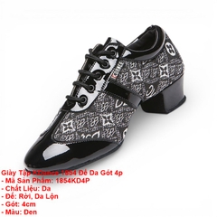 Giày Tập KDance 1854 Đế Da Gót 4p (1854KD4P) - Đen