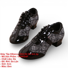 Giày Tập KDance 1854 Đế Da Gót 4p (1854KD4P) - Đen