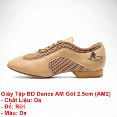 Giày Tập BD Dance AM Gót 2.5cm (AM2) - Da