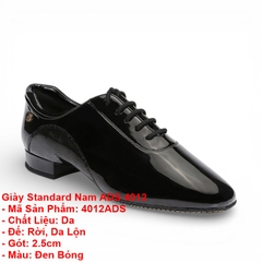 Giày Standard Nam ADS 4012 (4012ADS) - Đen Bóng