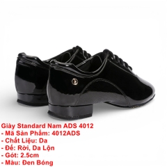 Giày Standard Nam ADS 4012 (4012ADS) - Đen Bóng