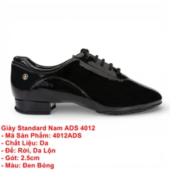Giày Standard Nam ADS 4012 (4012ADS) - Đen Bóng