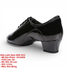 Giày Latin Nam ADS 3012 (3012ADS) - Đen Bóng