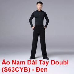 (Doubl) Áo Nam Dài Tay (S63CYB) - Đen + Size