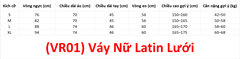 Váy Nữ Latin Lưới (VR01) - Hồng + Size