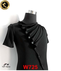 Áo Latin Nam Cúc Lệch Cộc Tay YJFY Dance (W725)