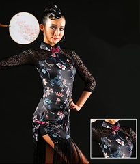Váy Liền Xườn Xám Tay Ren Lửng W8A70 Size XXXL