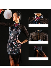 Váy Liền Xườn Xám Tay Ren Lửng W8A70 Size XXXL