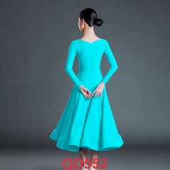 (TSDancer) Váy Standard Bé Gái (QD552) - Xanh + Size