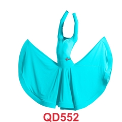 (TSDancer) Váy Standard Bé Gái (QD552) - Xanh + Size