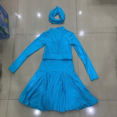 Váy Thi Đấu Trẻ Em (YXL128) - Xanh + Size